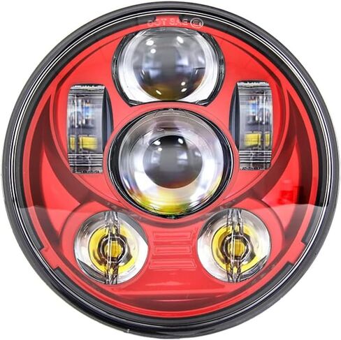 SKTYANTS 5 3/4 5.75 Inch LED Motorcycle Headlight Compatible with Dyna 883 iron sportster exhaust triple low rider Road King light accessories in Kuwait