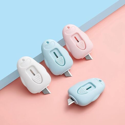 مجموعة قطع الورق T TOVIA Penguin - 3 فتاحات رسائل قابلة للسحب بتصميم لطيف لسلسلة المفاتيح والجيب والحقائب والمشروعات اليدوية، مثالية للأظرف والبريد وصناديق الرسائل. in Kuwait