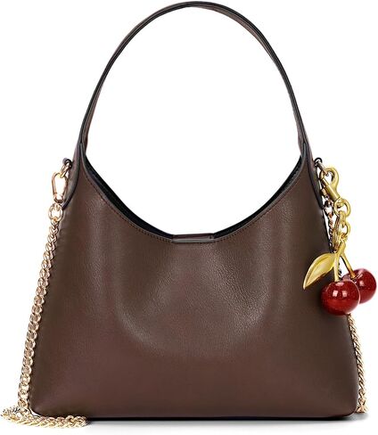 JQWSVE Shoulder Bags for Women Small Tote Purse with Cherry Bag Charm Trendy Leather Handbag Fall Purse Chain Crossbody Bag in Kuwait