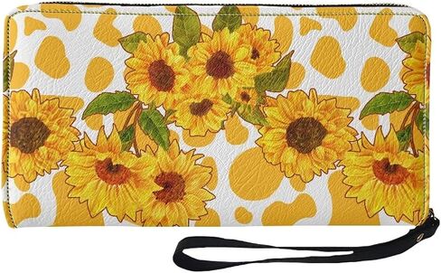 Women Clutch Zip Around Lemon Wallet With Coin Pocket Credit Card Holder Purse Long PU Leather Cash Bags With Wristlet in Saudi Arabia