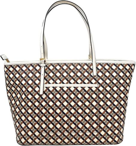 Tory Burch Geo Logo TopZip Tote (Ivory NeutraL) in Saudi Arabia
