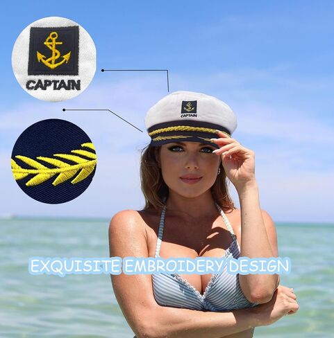 Captain Hat Sailor Hat Captains Hat Costume Funny Hat Costume Halloween Costume Cosplay Accessories Men Women in Saudi Arabia