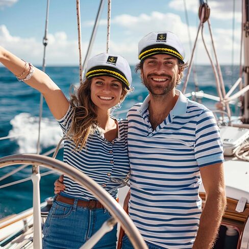 Captain Hat Sailor Hat Captains Hat Costume Funny Hat Costume Halloween Costume Cosplay Accessories Men Women in Saudi Arabia