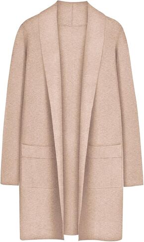 RITERA Plus Size Cardigan Sweaters for Women Long Sleeve Open Front Lapel Collar Jacket Pocket Winter Coatigan XL-5XL in Saudi Arabia