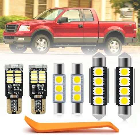10pcs Interior LED Lights Bulb Kit for Ford F150 F-150 1997 1998 1999 2000 2001 2002 2003 Map Dome License Plate Lights Super Bright 6000K White F150 LED Interior Light Bulbs + Install Tool in Kuwait