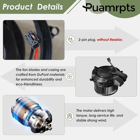 AC Heater Blower Motor Assembly - compatible with Mercedes-Benz Vehicles - GL350/GL450/GL550/GL63 AMG 13-16, GLE300d, GLE350, GLE400, GLE43 AMG, GLE550e, GLE63 AMG, ML250, ML350, ML400, ML550 in Saudi Arabia