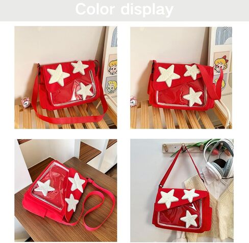 Kawaii Ita Bag,Cute Y2k Star Messenger Bag,Aesthetic Tote Shoulder Crossbody Purse For Women Girls in Saudi Arabia