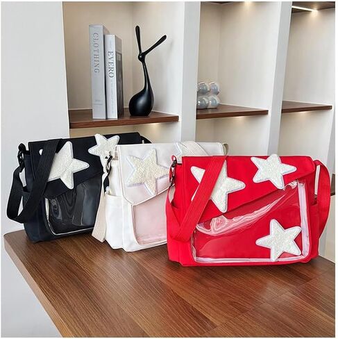Kawaii Ita Bag,Cute Y2k Star Messenger Bag,Aesthetic Tote Shoulder Crossbody Purse For Women Girls in Saudi Arabia