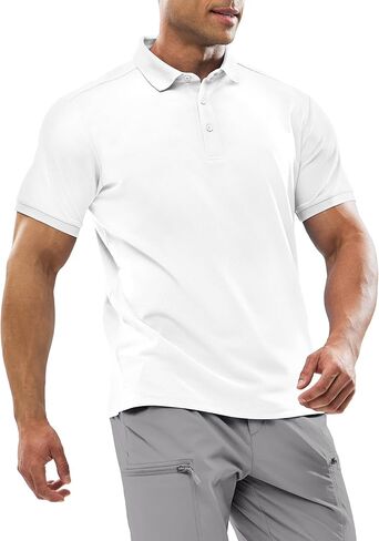 Haimont Mens Polo Shirts Dry Fit Performance Collared Shirts Short Sleeve Casual Moisture Wicking Shirts in Saudi Arabia