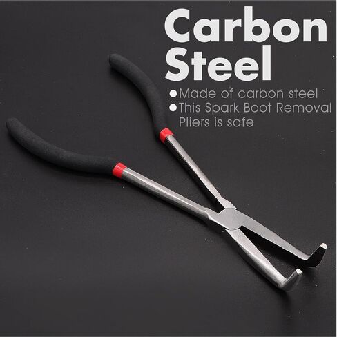 Jeemiter 90 Degree Bent 11" Spark Plug Wire Removal Pliers Access Limited Clearance Areas Hold and Pull Tiny Fasteners,Long Reach Long Nose Pliers for Car in Saudi Arabia