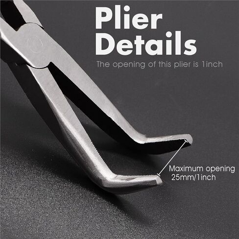 Jeemiter 90 Degree Bent 11" Spark Plug Wire Removal Pliers Access Limited Clearance Areas Hold and Pull Tiny Fasteners,Long Reach Long Nose Pliers for Car in Saudi Arabia