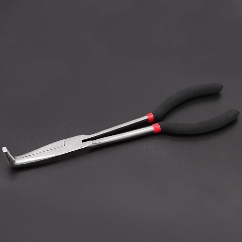 Jeemiter 90 Degree Bent 11" Spark Plug Wire Removal Pliers Access Limited Clearance Areas Hold and Pull Tiny Fasteners,Long Reach Long Nose Pliers for Car in Saudi Arabia