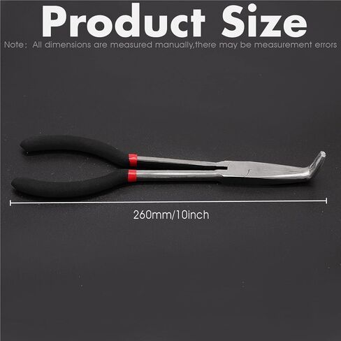 Jeemiter 90 Degree Bent 11" Spark Plug Wire Removal Pliers Access Limited Clearance Areas Hold and Pull Tiny Fasteners,Long Reach Long Nose Pliers for Car in Saudi Arabia
