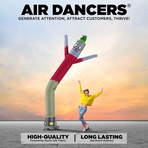 LookOurWay Air Dancers Inflatable Tube Man Attachment - 20 Feet Tall Wacky Waving Inflatable Dancing Tube Guy (Blower Not Included) - Halloween Theme - Skeleton in Saudi Arabia