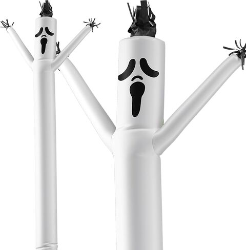LookOurWay Air Dancers Inflatable Tube Man Attachment - 20 Feet Tall Wacky Waving Inflatable Dancing Tube Guy (Blower Not Included) - Halloween Theme - Skeleton in Saudi Arabia