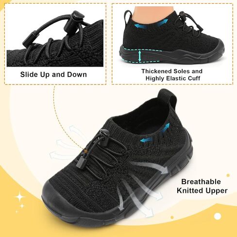 FEETCITY Toddler Slip On Shoes Boys Girls Wide Toddler Tennis Shoes Sports Walking Sneakers in Saudi Arabia