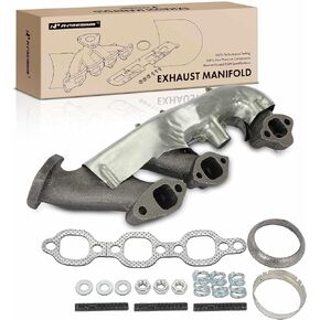 A-Premium Right Exhaust Manifold Kit W/Gaskets, Studs, Nuts, Springs, Washers, Seal, Heat Shield [6Cyl 4.3L] Compatible with Chevrolet & GMC Models - C1500, C2500, G10, G20, G1500, G2500, K1500, K2500