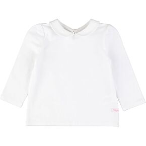 RuffleButts Toddler/Girls Peter Pan Collar Long Sleeve Top Shirt