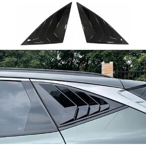 Rifoda for New Tucson Window Louvers Air Vent Scoop Shades Cover Blinds Fit for Hyundai Tucson 2022 2023 2024 Rear Side Window Louvers Decoration Trims ABS Material (Bright Black)