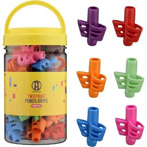 Two Point Pencil Grips 30 Pack, Handwriting Training for Kids and Preschoolers, Classroom Bulk, Occupational Therapy Writing Tool to Improve Tripod Grasp