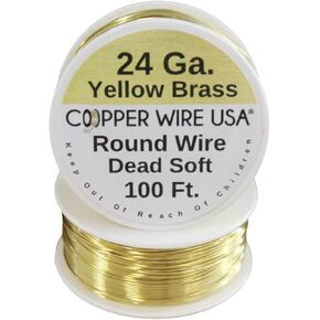 24 Ga Brass Wire 100ft - Dead Soft