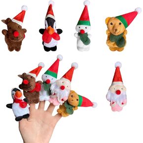 Kaemi 10 Pcs Finger Puppets for toddlers, Soft Plush Fruit Finger Puppet Toys for Story Time Playtime Shows Party Favors, Educational Puppets for Autistic Children