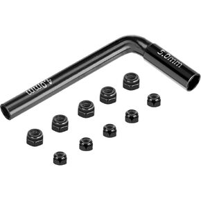 HobbyPark 2 in 1 H4 H5 L Hex Nut Driver with M2 M2.5 Locknuts for TRX4M High Trail Axial SCX24 FCX24 FCX18 Crawler Beadlocks Wheels Rims Nuts