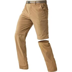 Susclude Men's 2 Ways Wear Cargo Pants for Men Zip Off Convertible Hiking Pants Fishing Quick Dry Tactical Pant with Pocket