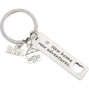 New Home Keychain 2024 House Warming Gifts Funny Key Chains Housewarming Gifts Homeowner Keyrings Present