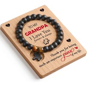 LEJIAJINW Gift for Men Bracelet for Dad Husband Grandpa Uncle Brother Son Nephew Godfather Bonus Dad Birthday Fathers Day Retirement Christmas Presents with Love You Forever