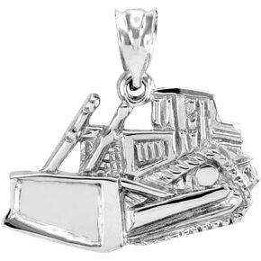 Men's Fine Jewelry Solid 925 Sterling Silver Bulldozer Charm Pendant in Kuwait