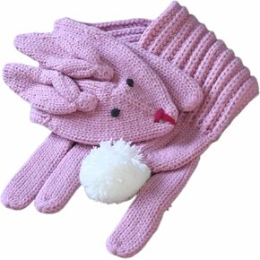 Kids Soft Knit Bunny Scarf- (Children Age 4/5-12Yr)