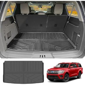 Trunk Mat & Backrest Mat for 2018-2024 Ford Expedition Max/Lincoln Navigator L All Weather Rear Seat Back Cover Cargo Liner for 18-24 Ford Expedition Max/Lincoln Navigator L Accessories