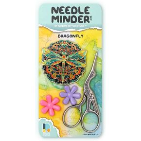 Awesome Pattern Studio Needle Minder Set – Hummingbird Magnetic Needle Minder + 2 Needle Threaders. Enamel Pin for Cross Stitch, Embroidery and Craft