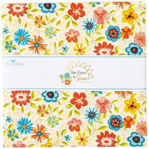Sandy Gervais Here Comes The Sun 10"" Stacker 42 10-inch Squares Layer Cake Riley Blake 10-14810-42, Assorted