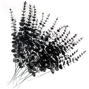 Tinsow 5 Pcs Real Touch Leaf Artificial Eucalyptus Stem Faux Eucalyptuses Wedding Bouquet Centerpiece Home Decor (Green)