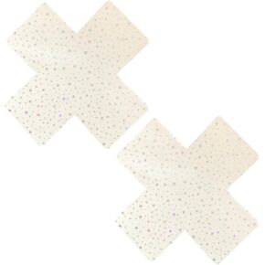 Neva Nude Glow In The Dark Supernova X Factor Nipztix Pasties Nipple Covers for Festivals, Raves, Parties, Lingerie and More, Medical Grade Adhesive, Waterproof and Sweatproof, Made in USA
