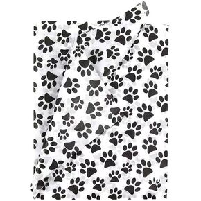 100 Sheets Paper Puppy Paws Gift Wrap Tissue for Gift Bags Wrapping Paper Rustic Art Holiday Wrapping Paper (Dog Paw)