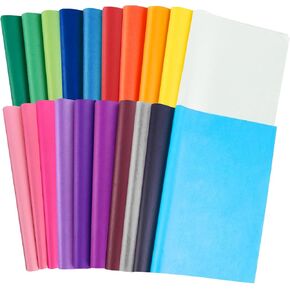 100 Sheets 20 Color Tissue Paper for Gift Bags 12 x 20 Inches Packing Art Tissue DIY Craft Paper for Halloween Christms Gift Wrapping Decorative Paper