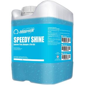 Nanoskin SPEEDY SHINE Exterior Tire & Trim Gel 5 Gallons - Restores and Conditions Faded Tires, Trim, Bumpers and Rubber for Car Detailing | Safe for Cars, Trucks, SUVs, Motorcycles, RVs & More
