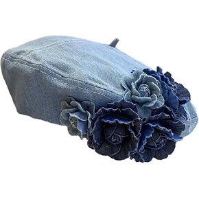 Stylish Beret Hat with Denim Accent Summer Look