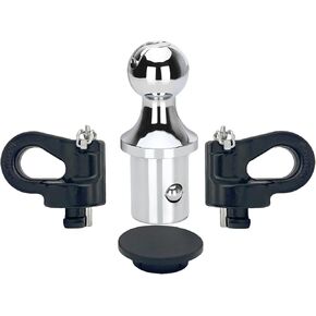 60692 Puck System Gooseneck Hitch Ball Kit with 2 Gooseneck Safety Chain Anchors, Gooseneck Ball kit Compatible with Ford F250 F350 F450 2013-2024, 38000 lbs GTW/ 9500 lbs VTW