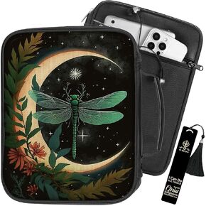 Bible Cover w/Metal Bookmark, Carrying Organizer Book Case Church Bag Bible Protective Holder with Handle Zippered Pocket, Bible Study Accessories Supplies for Women Kids, Strawberries