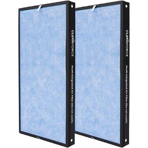 فلتر هواء بديل أصلي متعدد التكامل H13 HEPA من CleanForce لجهاز تنقية الهواء MEGA1000، قطعتان في العبوة، مرشحات الغبار، والسومك، والوبر، ووبر شعر الحيوانات الأليفة، والروائح، إلخ. in Kuwait