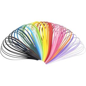 Multicolor Quilling Paper Strips Set-26Colors 260pcs- Length15.7inch-Quilling Strips Paper Filigree Rolling Coil Lucky Star Strip (7mm-0.27inch)