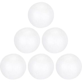 MECCANIXITY White Foam Balls Round 2.76 Inch Model Polystyrene Spheres Craft Balls for Art Craft Household Projects and Party Decoration 10Pcs
