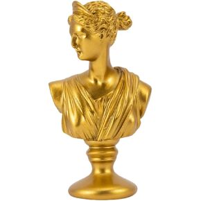 Venus Greek Bust Statue Decor Items Classic Mythology Roman Aphrodite Goddess Sculpture Renaissance Aesthetic Home Decor Accents - Bookshelf, Partition Ornaments (Gold, 6")
