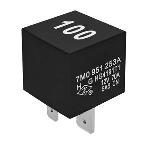 7M0951253A #100 Automotive Relay 12VDC 70A 4-Pin SPST - Compatible with 8E0951253 8D0951253 4H0951253 443951253J 191937503