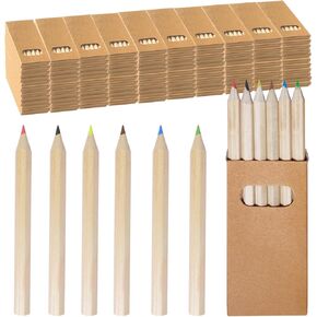 110 Packs/660 Pcs Mini Drawing Colored Pencils Pre Sharpened Colored Pencils Portable Short Fat Pencils Bulk Mini Art Coloring Supplies for Children Painting Classroom School Supplies