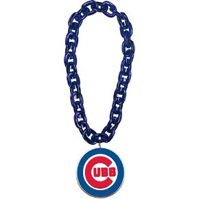 Cubs 3D Fan Chain Necklace - Blue Chain